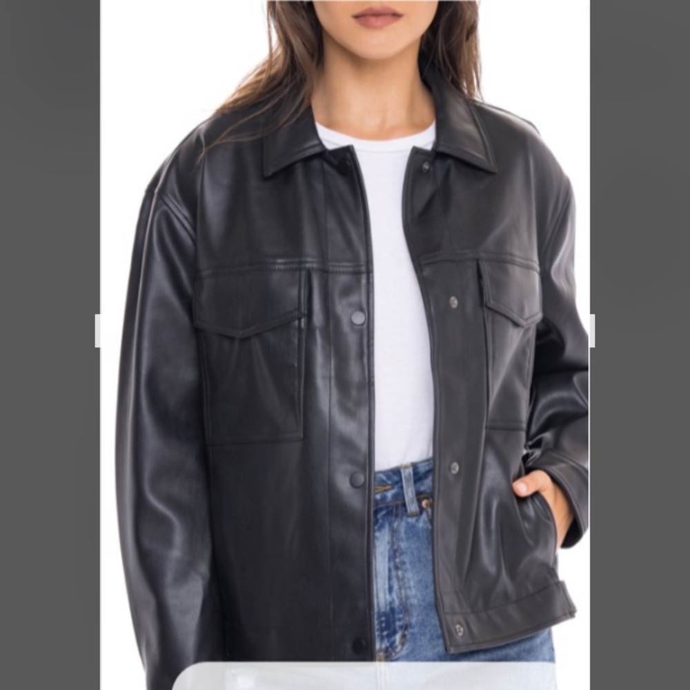 Women’s faux leather jacket